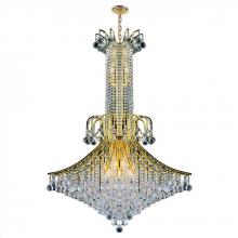Worldwide Lighting Corp W83051G35 - Empire 16-Light Gold Finish and Clear Crystal Chandelier 35 in. Dia x 48 in. H Large