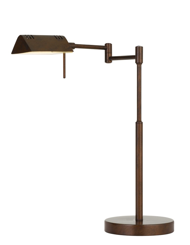 Clemson Metal Led 10w 780 Lumen 3k, Rust Metal Adjustable Pharmacy Table Lamp