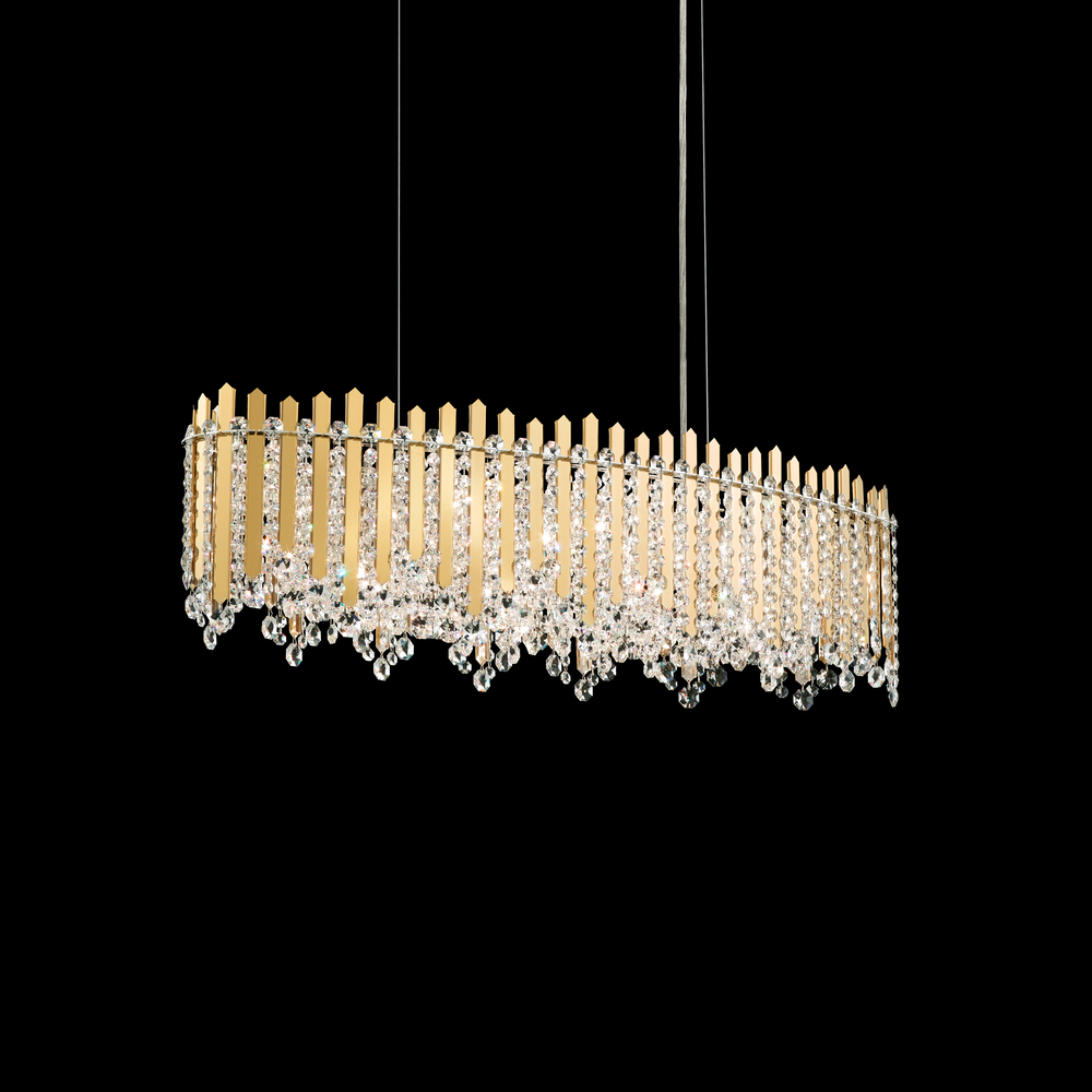 Chatter 12 Light 120V Pendant in Polished Stainless Steel with Radiance Crystal