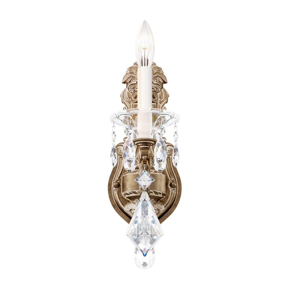 La Scala 1 Light 120V Wall Sconce in Heirloom Gold with Radiance Crystal