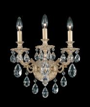 Schonbek 1870 5643-22R - Milano 3 Light 120V Wall Sconce in Heirloom Gold with Radiance Crystal