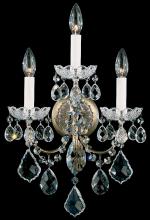 Schonbek 1870 3652-23R - New Orleans 3 Light 120V Wall Sconce in Etruscan Gold with Radiance Crystal