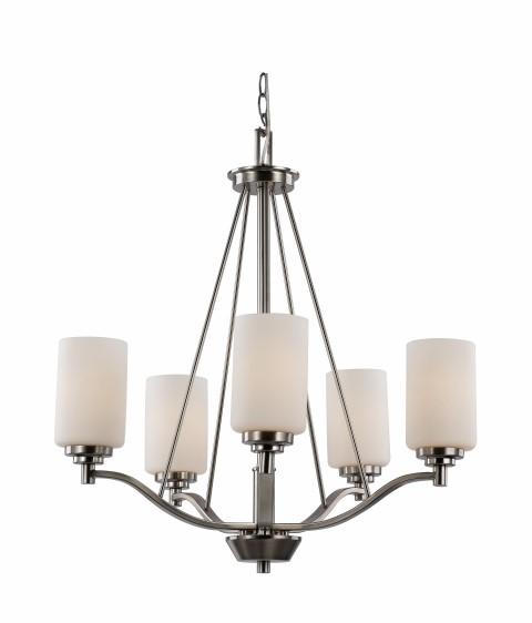 5LT CHANDELIER-DOUBLE DISK-BN-