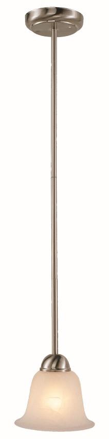 Aspen Collection 1-Light Single Glass Bell Shade Mini Pendant