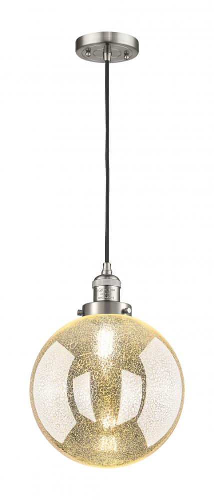Beacon - 1 Light - 10 inch - Brushed Satin Nickel - Cord hung - Mini Pendant