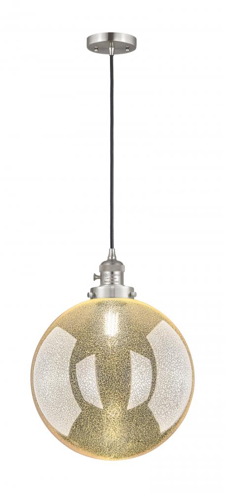 Beacon - 1 Light - 12 inch - Brushed Satin Nickel - Cord hung - Mini Pendant