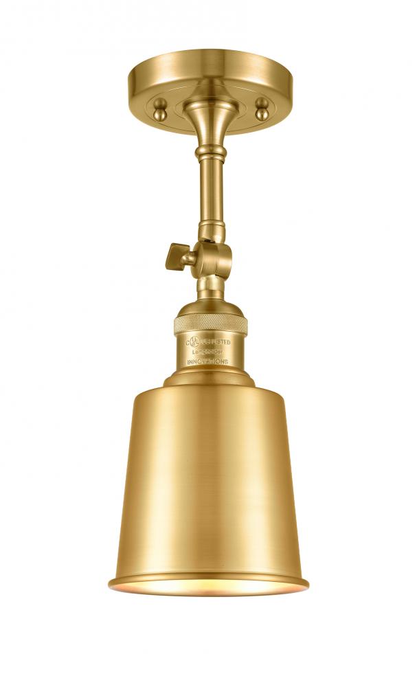 Addison - 1 Light - 5 inch - Satin Gold - Adjustable Semi-Flush Mount