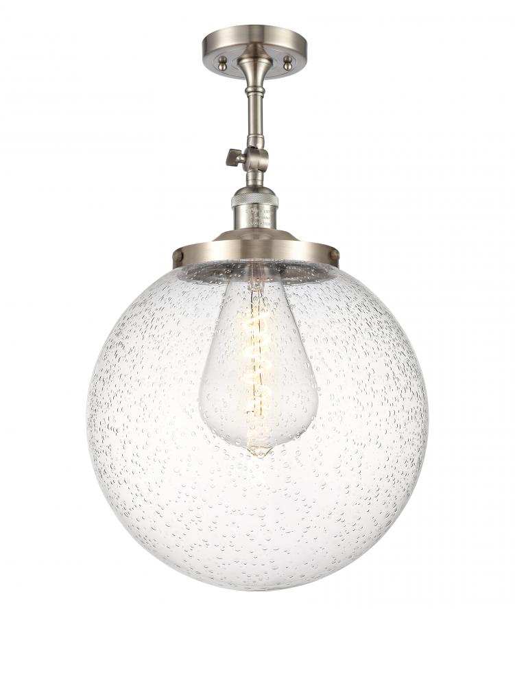 Beacon - 1 Light - 14 inch - Brushed Satin Nickel - Adjustable Semi-Flush Mount