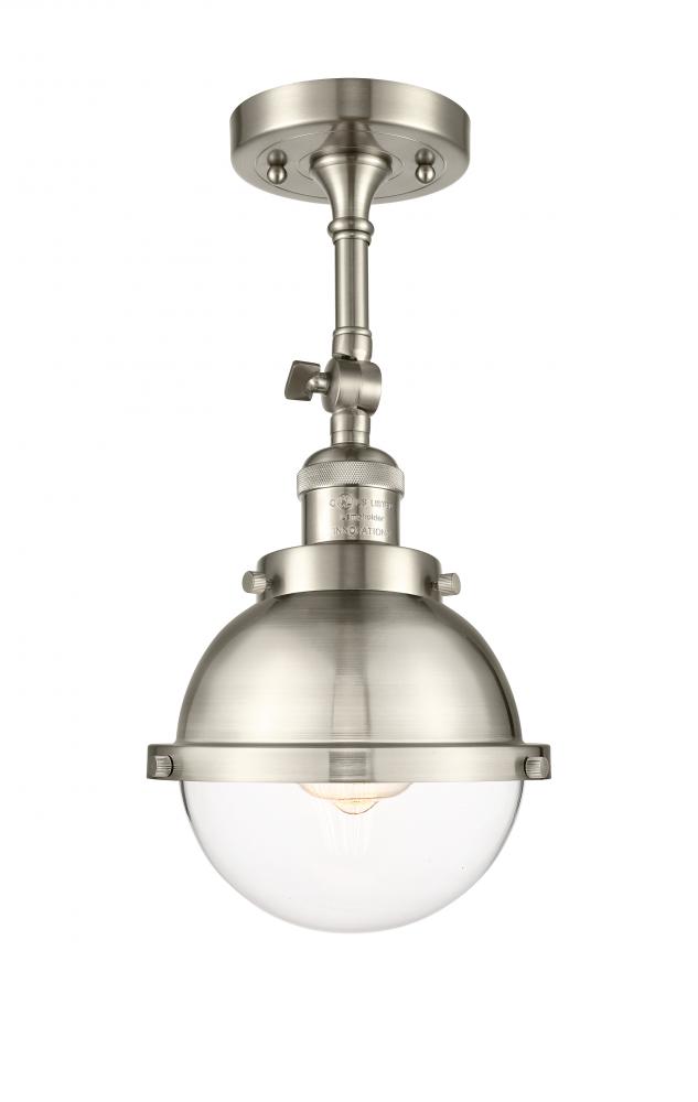 Hampden - 1 Light - 7 inch - Brushed Satin Nickel - Adjustable Semi-Flush Mount