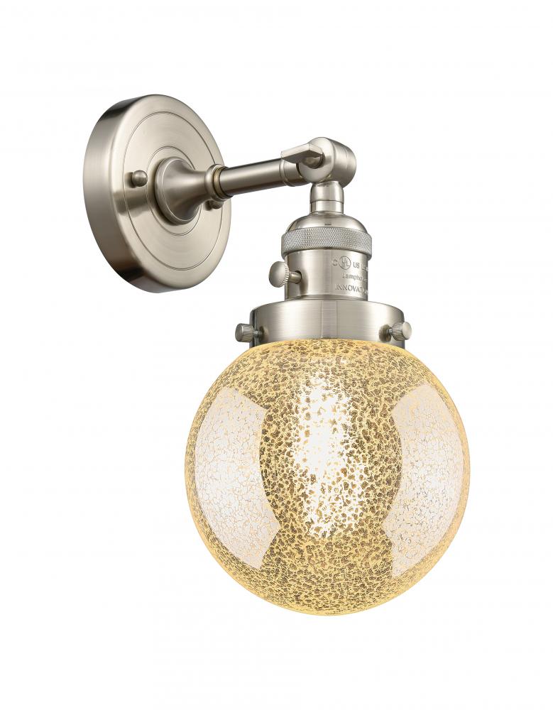 Beacon - 1 Light - 6 inch - Brushed Satin Nickel - Adjustable Sconce