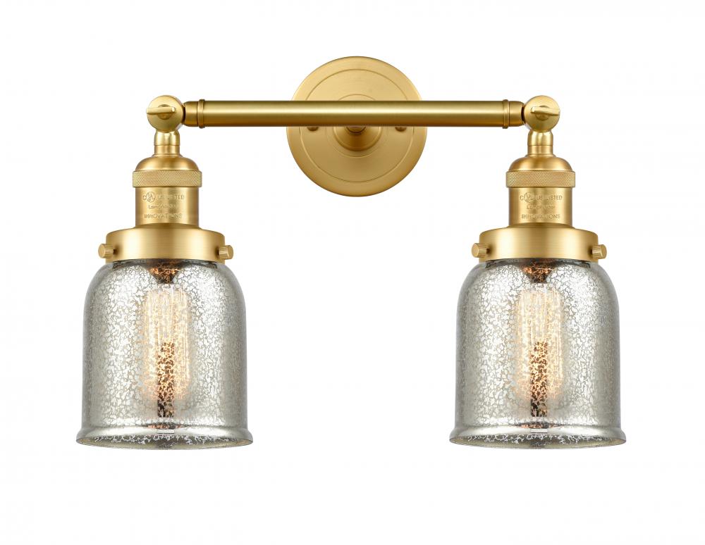 Bell - 2 Light - 15 inch - Satin Gold - Adjustable Bath Vanity Light
