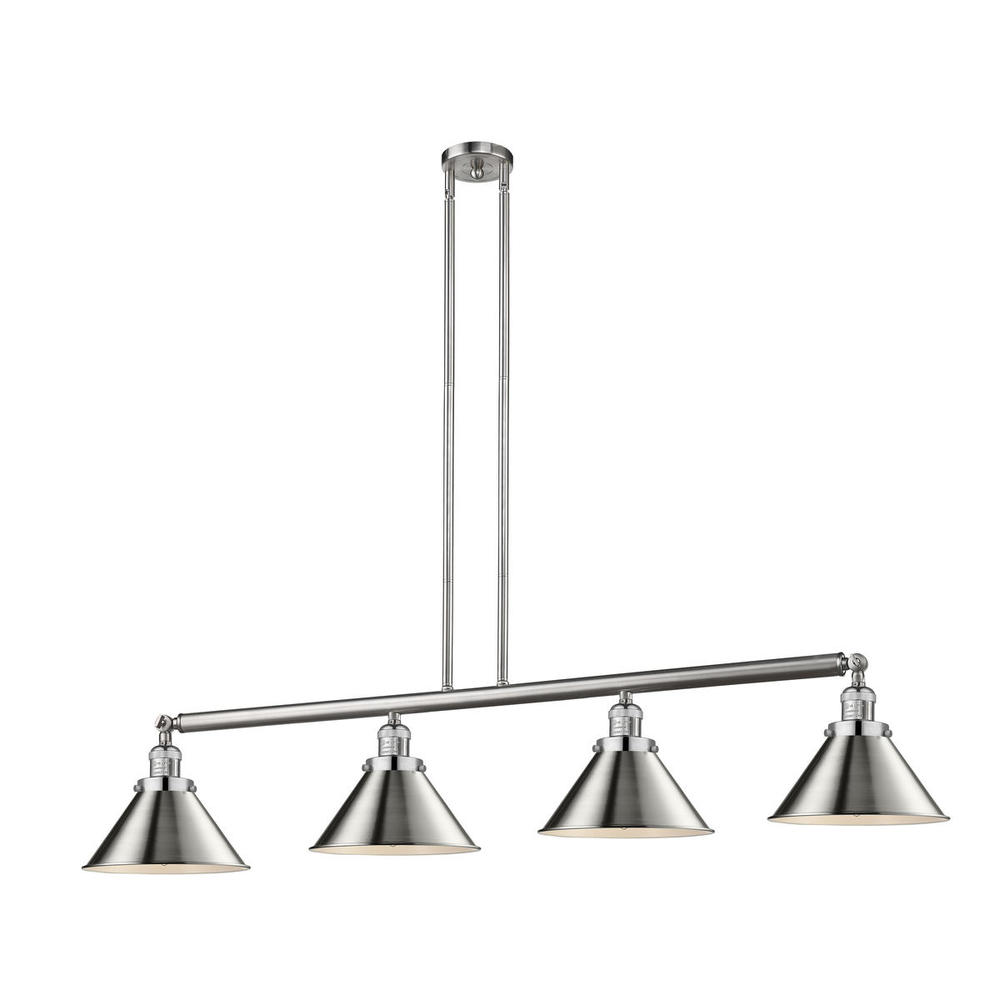 Briarcliff - 4 Light - 55 inch - Brushed Satin Nickel - Stem Hung - Adjustable Island Light