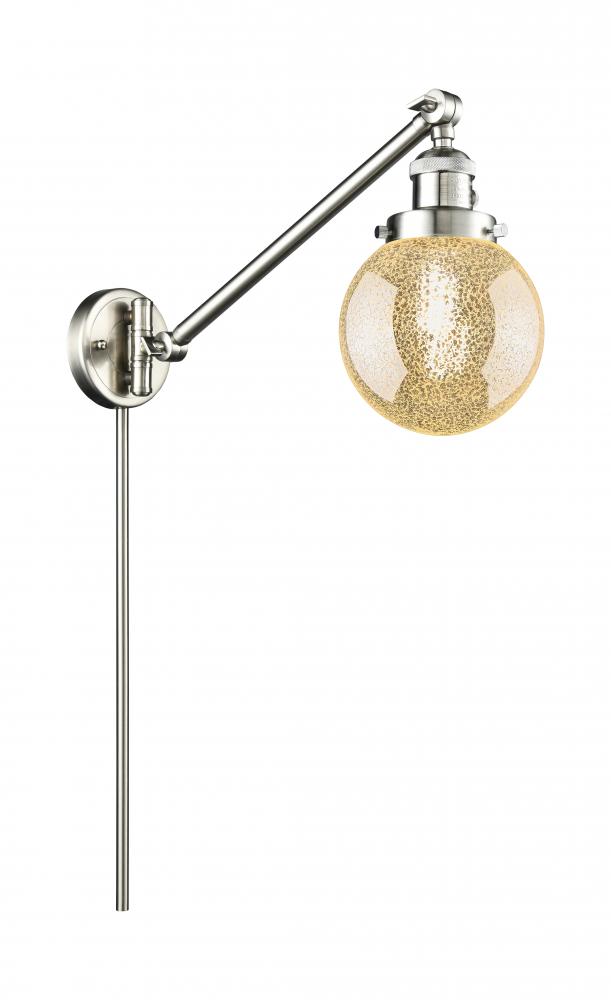 Beacon - 1 Light - 6 inch - Brushed Satin Nickel -Adjustable Swing Arm