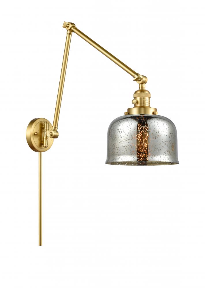 Bell - 1 Light - 8 inch - Satin Gold -Adjustable Swing Arm