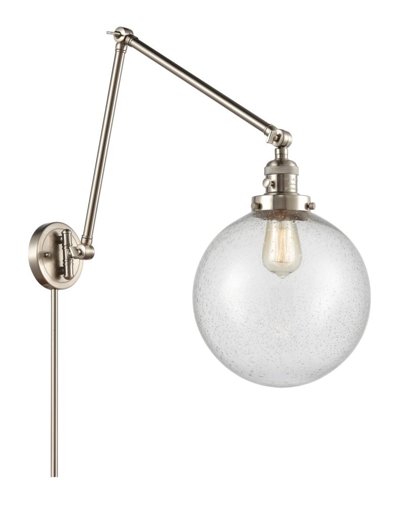 Beacon - 1 Light - 10 inch - Brushed Satin Nickel -Adjustable Swing Arm