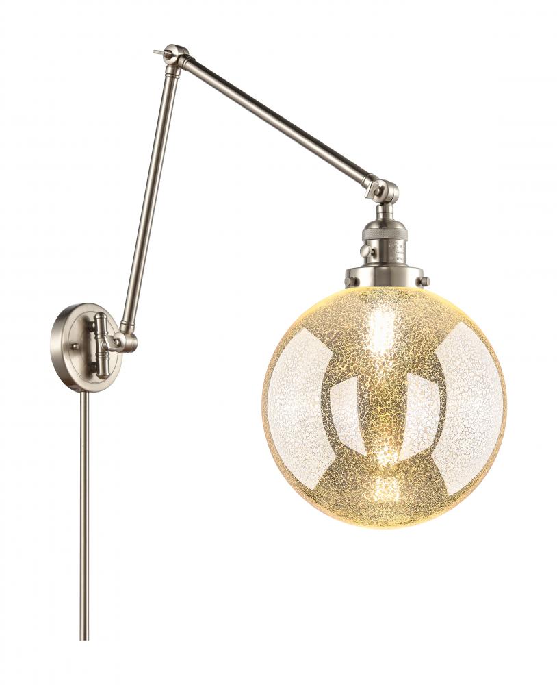 Beacon - 1 Light - 10 inch - Brushed Satin Nickel -Adjustable Swing Arm