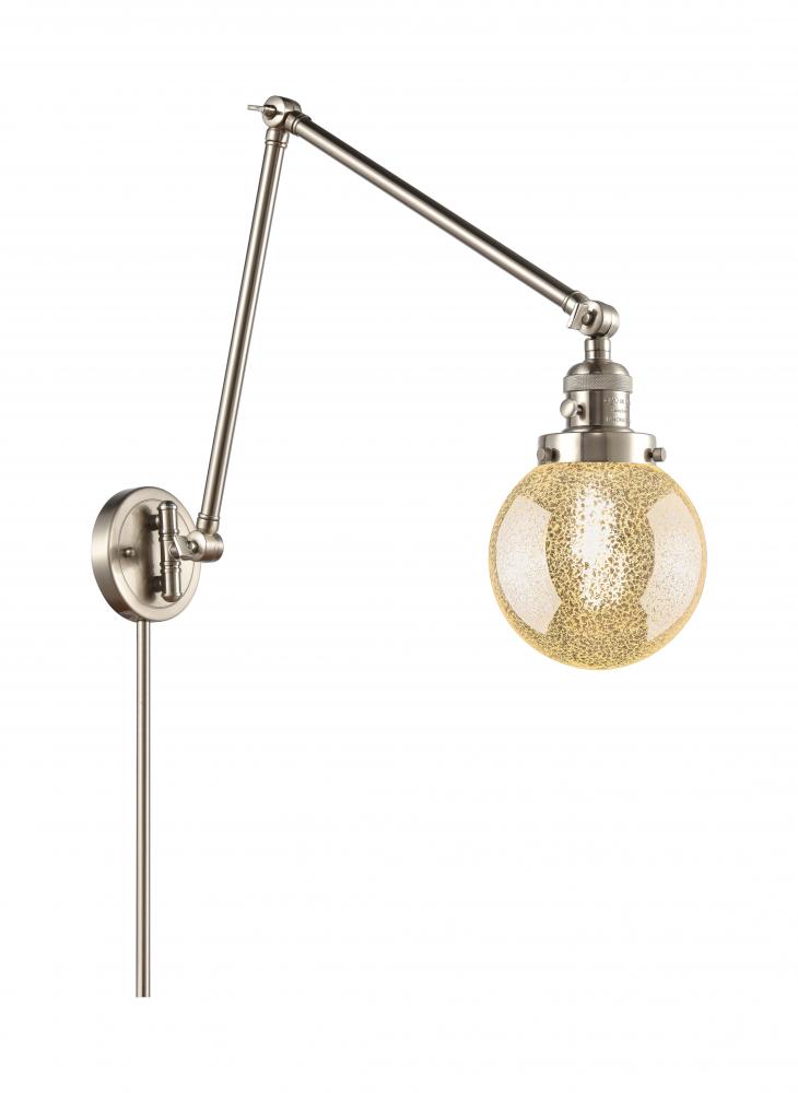 Beacon - 1 Light - 6 inch - Brushed Satin Nickel -Adjustable Swing Arm