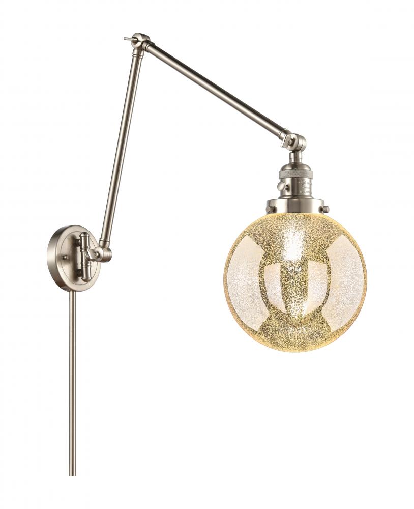 Beacon - 1 Light - 8 inch - Brushed Satin Nickel -Adjustable Swing Arm