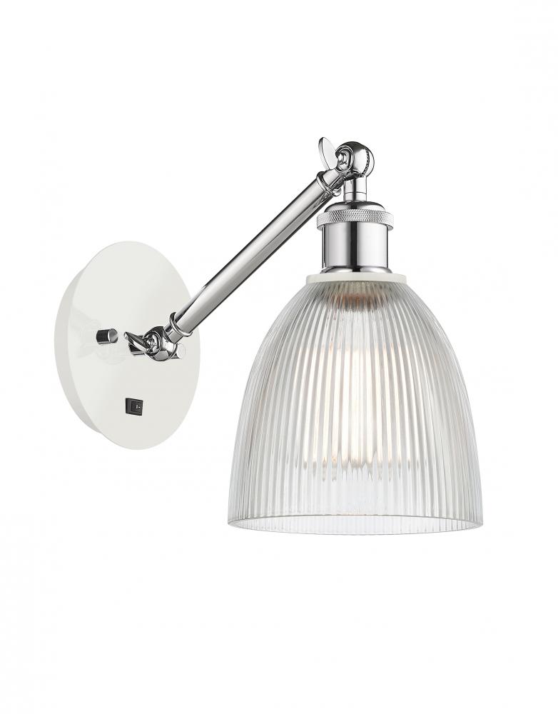 Castile - 1 Light - 6 inch - White Polished Chrome - Adjustable Sconce