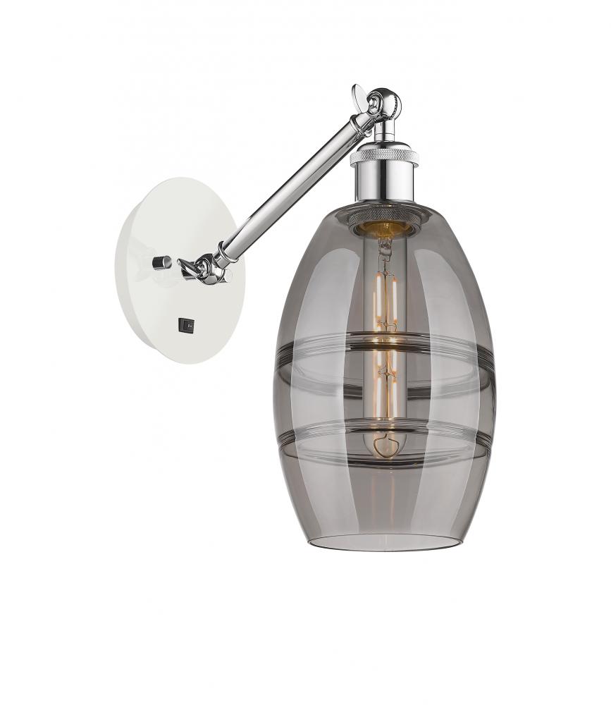 Vaz - 1 Light - 6 inch - White Polished Chrome - Adjustable Sconce