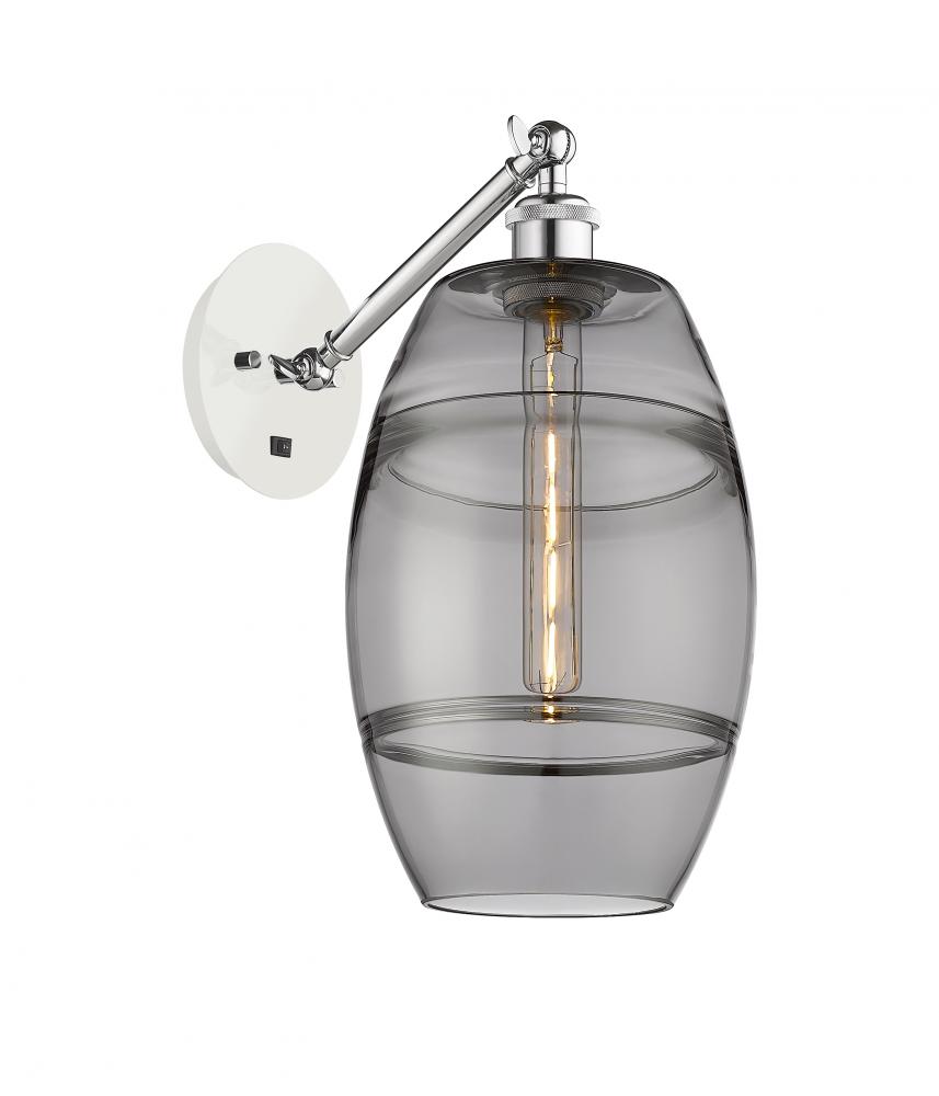 Vaz - 1 Light - 8 inch - White Polished Chrome - Adjustable Sconce