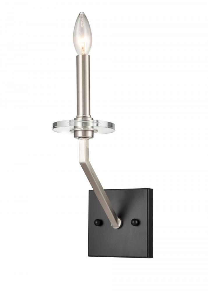 Raleigh - 1 Light - 5 inch - Black Satin Nickel - Sconce