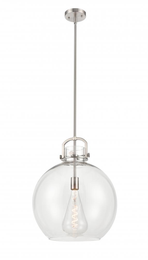 Newton Sphere - 1 Light - 16 inch - Brushed Satin Nickel - Cord hung - Pendant