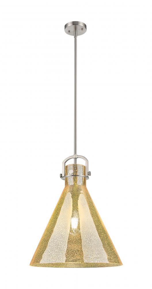 Newton Cone - 1 Light - 16 inch - Satin Nickel - Pendant