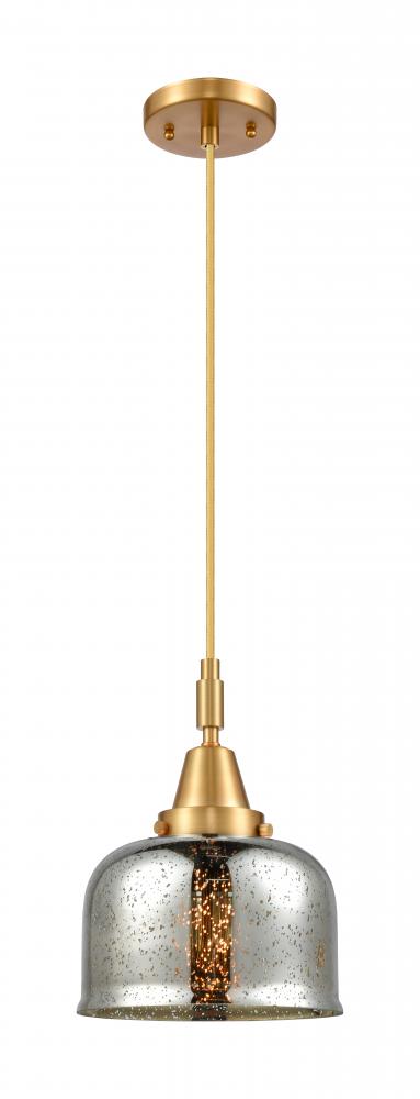 Bell - 1 Light - 8 inch - Satin Gold - Mini Pendant