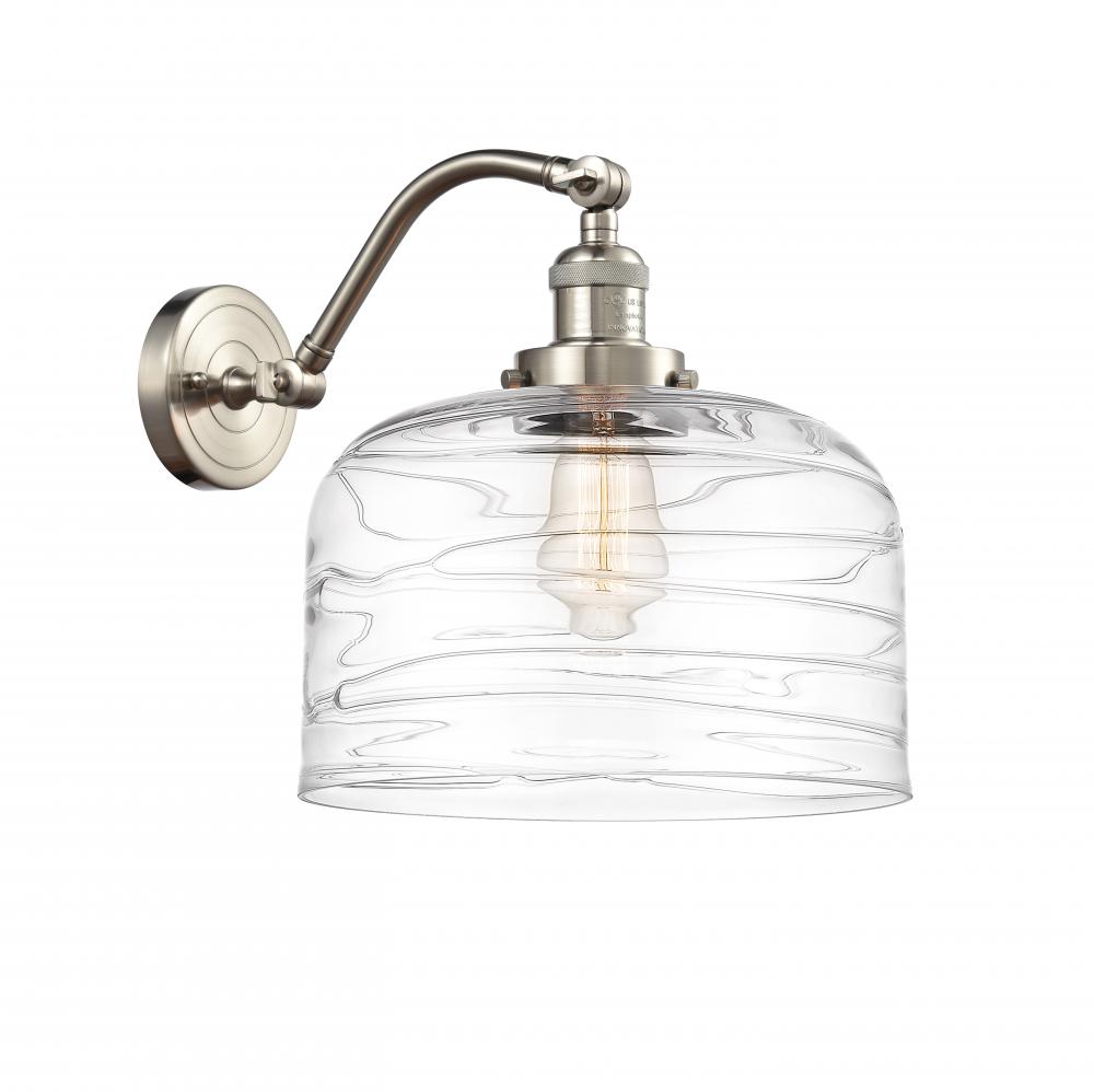 Bell - 1 Light - 12 inch - Brushed Satin Nickel - Adjustable Sconce