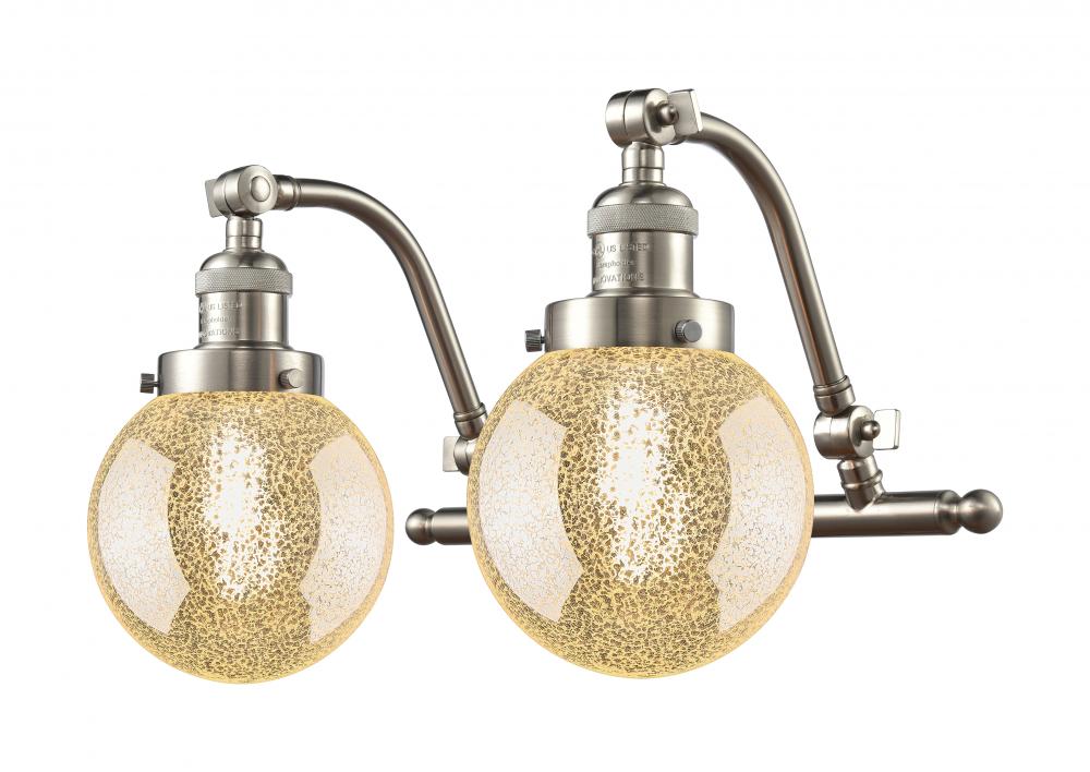 Beacon - 2 Light - 16 inch - Brushed Satin Nickel - Adjustable Bath Vanity Light