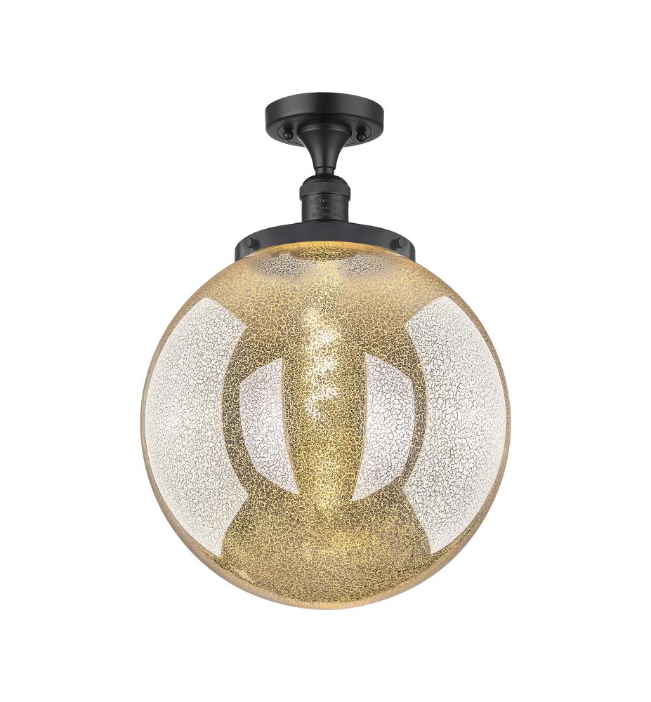 Beacon - 1 Light - 14 inch - Matte Black - Semi-Flush Mount