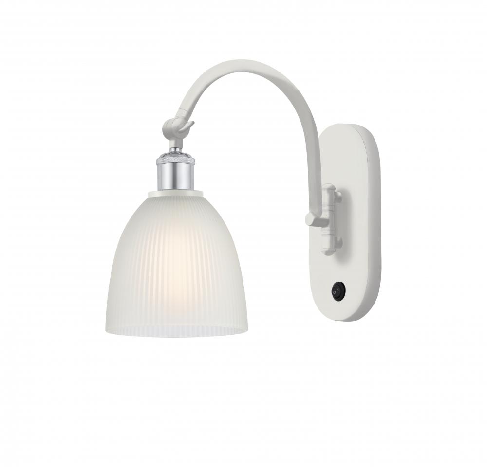 Castile - 1 Light - 6 inch - White Polished Chrome - Adjustable Swing Arm
