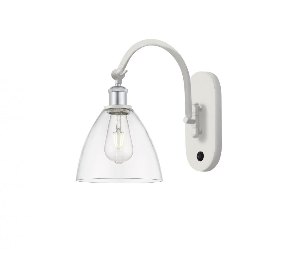 Bristol - 1 Light - 8 inch - White Polished Chrome - Adjustable Swing Arm