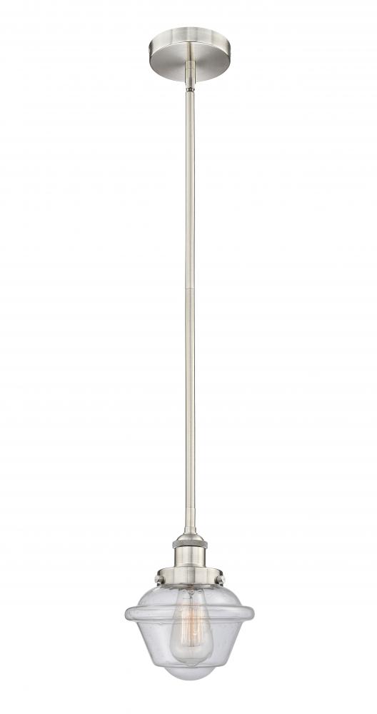 Oxford - 1 Light - 7 inch - Brushed Satin Nickel - Cord hung - Mini Pendant