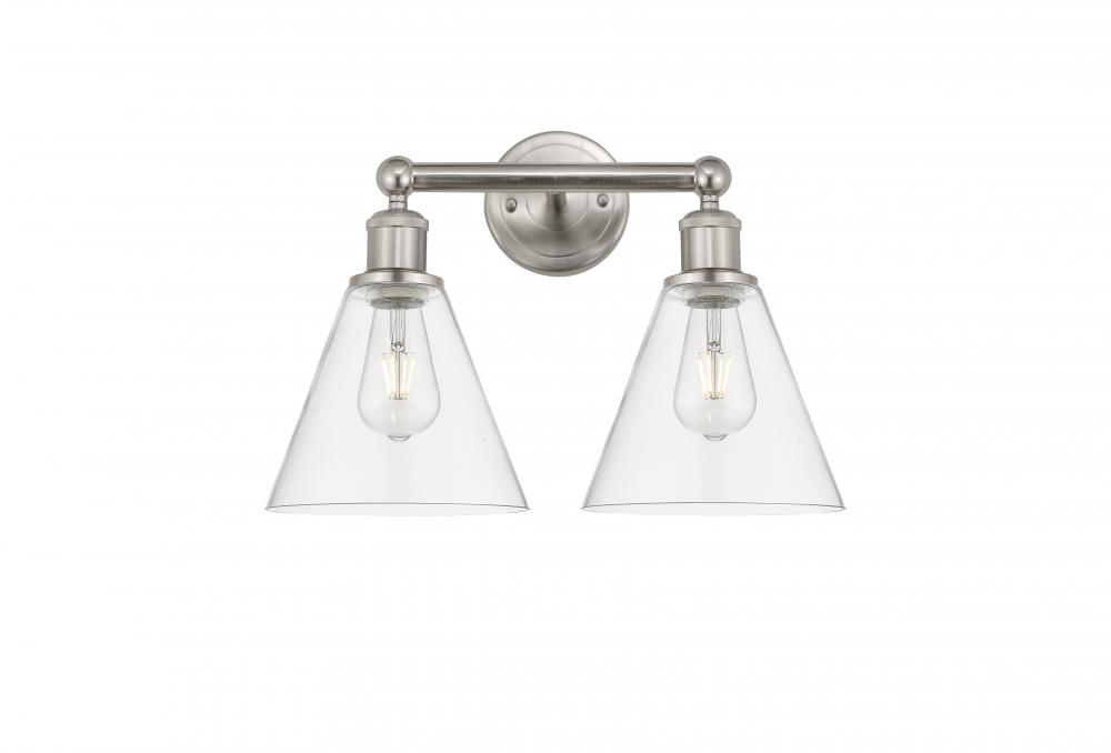 Berkshire - 2 Light - 17 inch - Satin Nickel - Bath Vanity Light