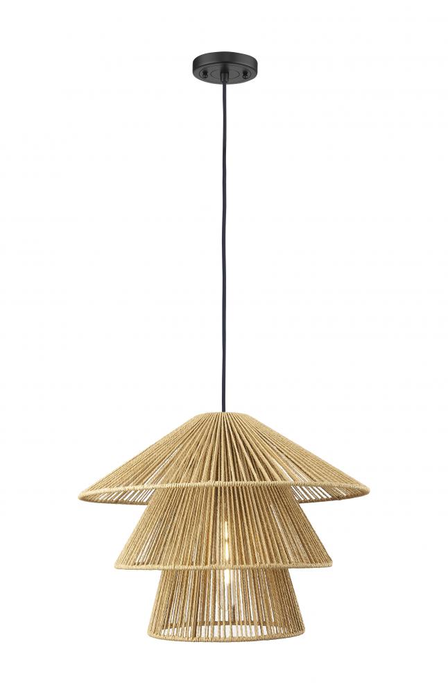 Canton - 1 Light - 19 inch - Natural Canton Rope - Cord hung - Pendant