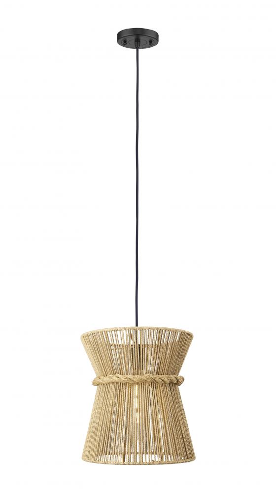 Sutton - 1 Light - 12 inch - Natural Sutton Rope - Cord hung - Pendant