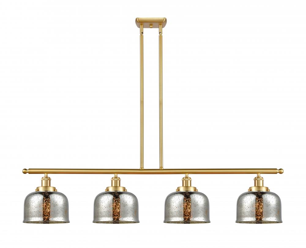 Bell - 4 Light - 48 inch - Satin Gold - Stem Hung - Island Light
