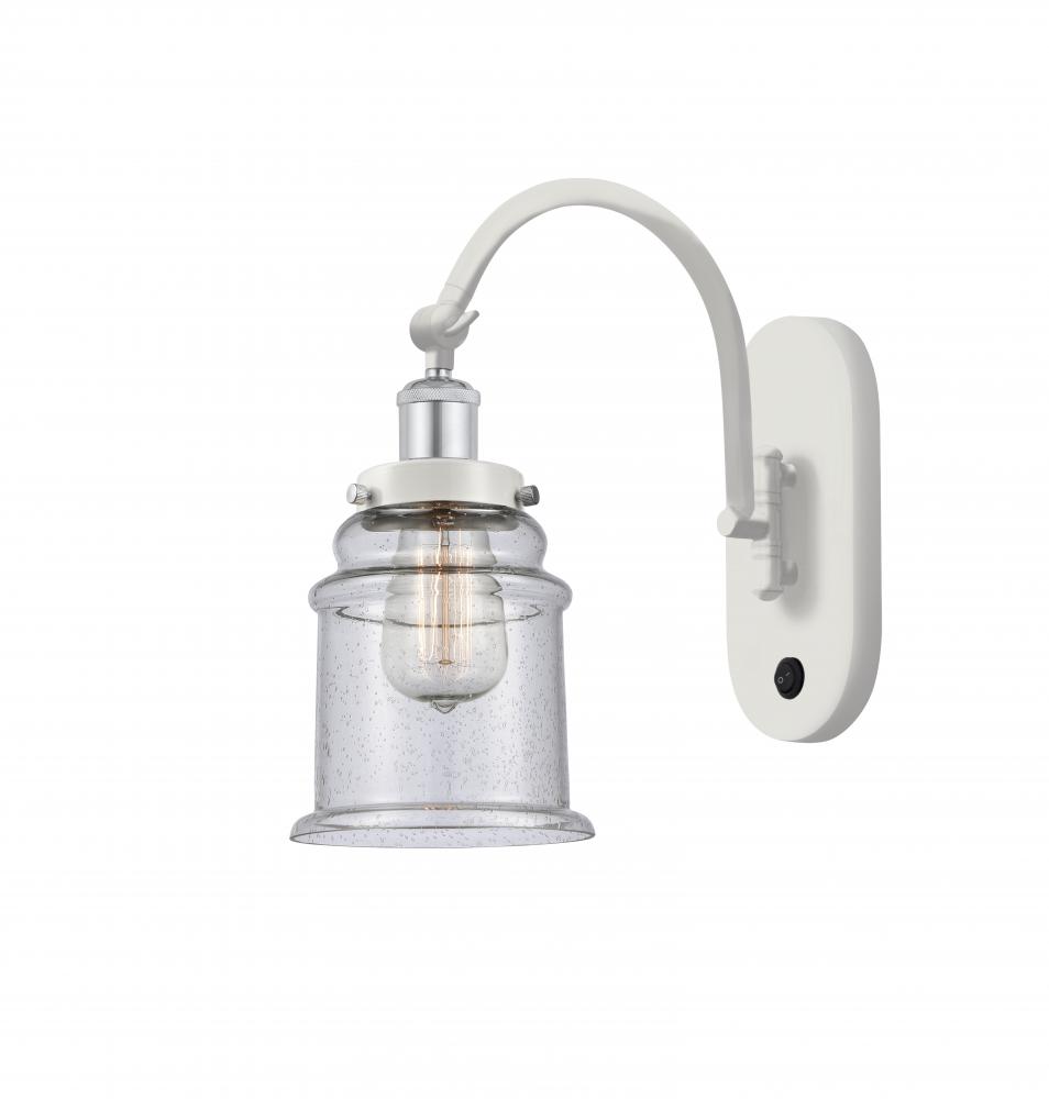 Canton - 1 Light - 7 inch - White Polished Chrome - Adjustable Swing Arm
