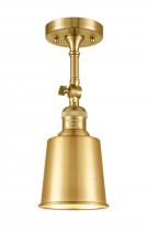 Innovations Lighting 201F-SG-M9-SG-LED - Addison - 1 Light - 5 inch - Satin Gold - Adjustable Semi-Flush Mount