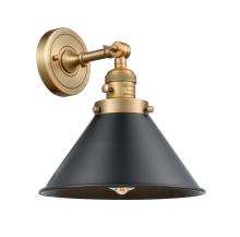Innovations Lighting 203SW-BB-M10-BK-LED - Briarcliff - 1 Light - 10 inch - Brushed Brass - Adjustable Sconce