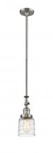 Innovations Lighting 206-SN-G513 - Bell - 1 Light - 5 inch - Brushed Satin Nickel - Stem Hung - Adjustable Mini Pendant