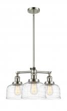 Innovations Lighting 207-PN-G713-LED - Bell - 3 Light - 22 inch - Polished Nickel - Stem Hung - Chandelier