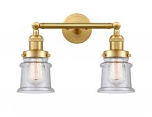 Innovations Lighting 208-SG-G184S-LED - Canton - 2 Light - 17 inch - Satin Gold - Adjustable Bath Vanity Light