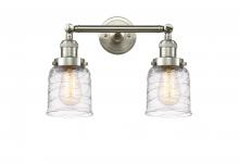 Innovations Lighting 208-SN-G513-LED - Bell - 2 Light - 16 inch - Brushed Satin Nickel - Adjustable Bath Vanity Light