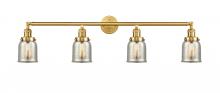 Innovations Lighting 215-SG-G58 - Bell - 4 Light - 43 inch - Satin Gold - Adjustable Bath Vanity Light