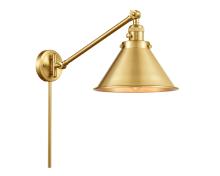 Innovations Lighting 237-SG-M10-SG-LED - Briarcliff - 1 Light - 10 inch - Satin Gold -Adjustable Swing Arm