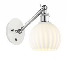 Innovations Lighting 317-1W-WPC-G1217-6WV - White Venetian - 1 Light - 6 inch - White Polished Chrome - Adjustable Sconce