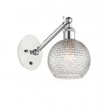 Innovations Lighting 317-1W-WPC-G122C-6CL - Athens - 1 Light - 6 inch - White Polished Chrome - Adjustable Sconce